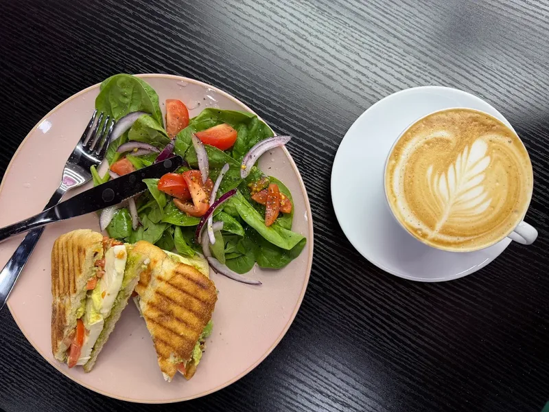 Breakfast at Café Mia in Bushwick — sandwiches, avocado toast, pastries