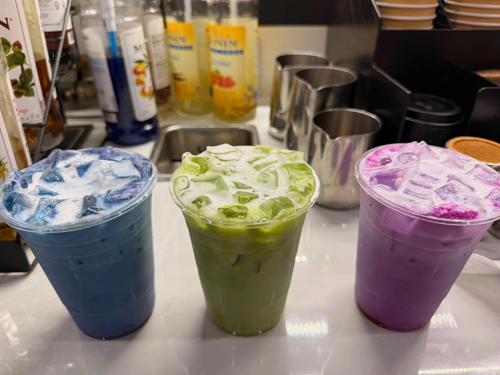 Ceremonial-grade A-Grade Uji matcha at Café Mia — the vivid green of real ceremonial matcha